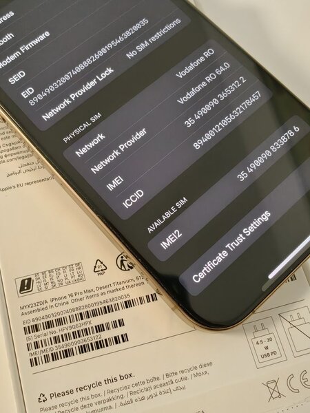 Garantie Desert pentru iPhone 16 Pro Max 512GB